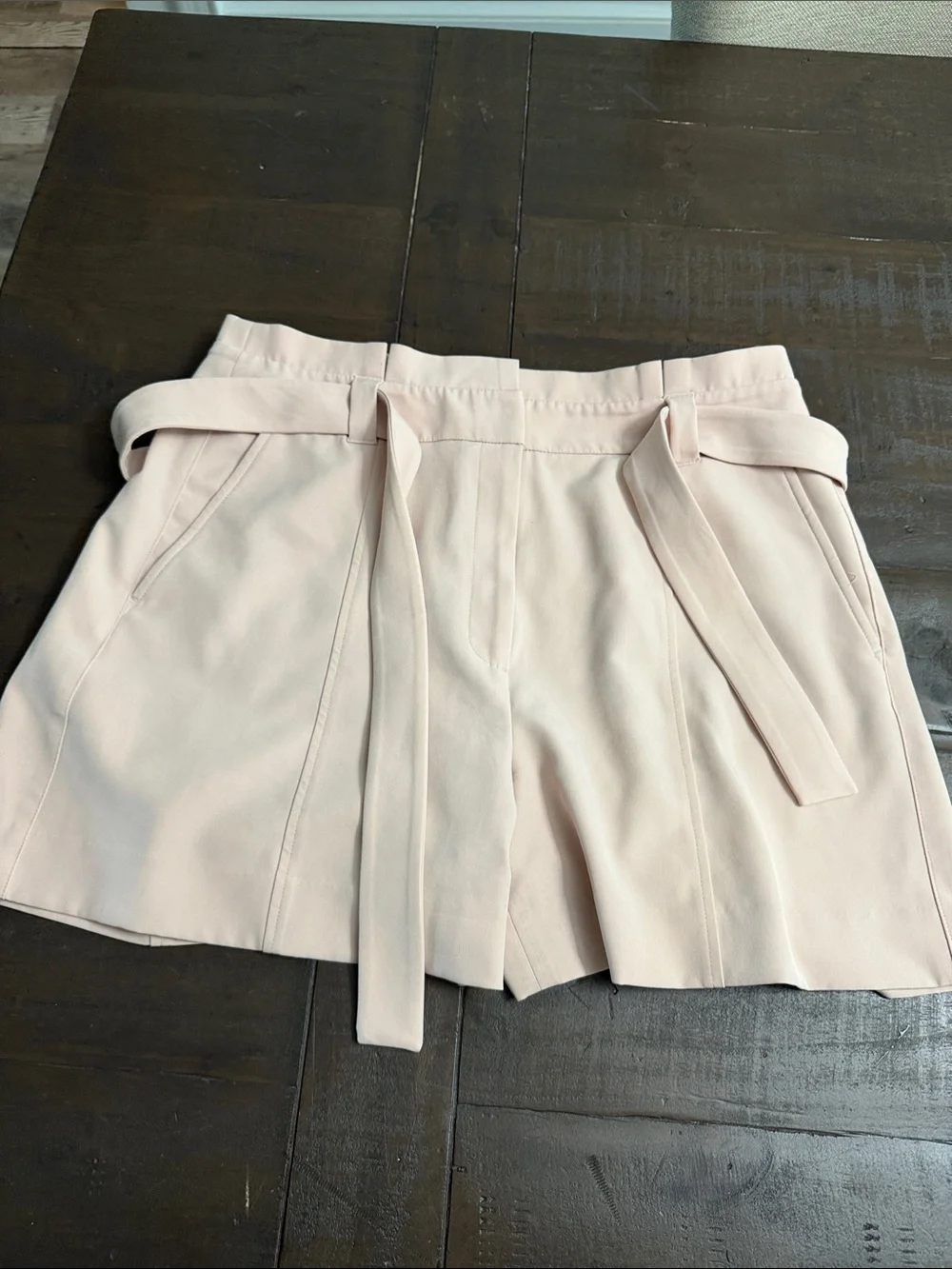 White House Black Market Blush Cream Tailored Shorts
